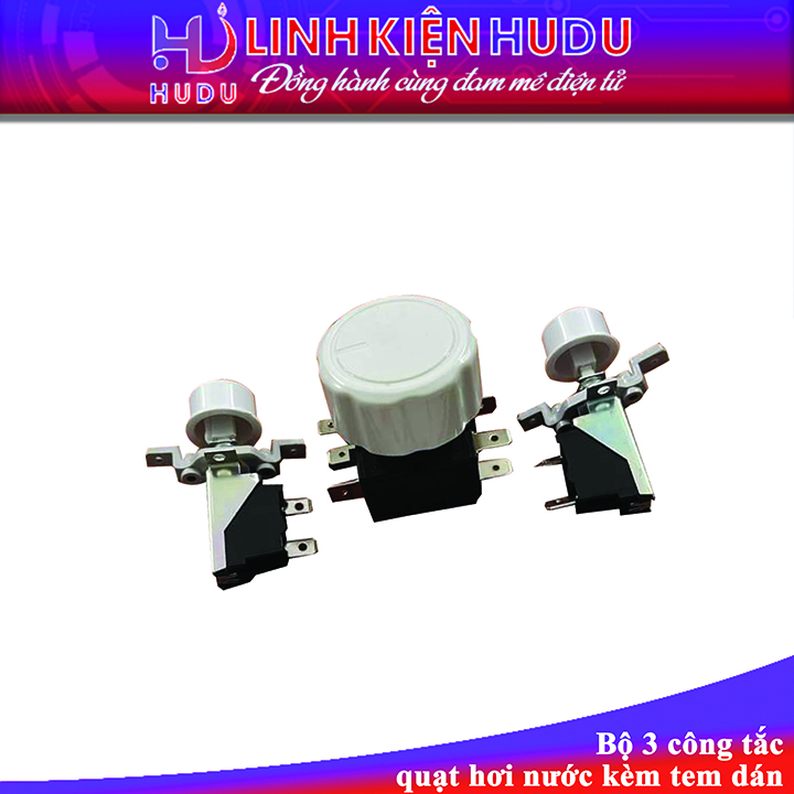 Bộ 3 công tắc quạt hơi nước kèm tem dán