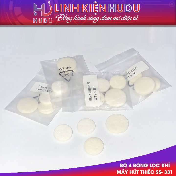 Bộ 4 bông lọc khí máy hút thiếc SS- 331
