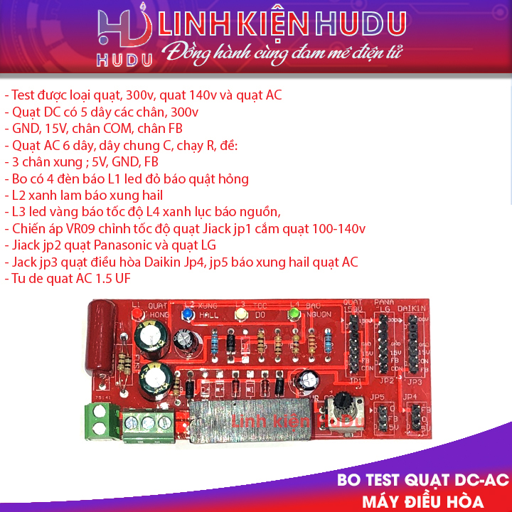 Bo test quạt DC AC điều hòa