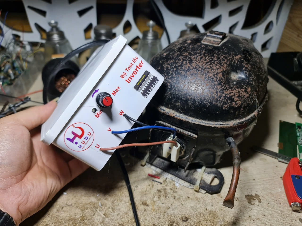 Bộ test lốc tủ lạnh inverter có hộp
