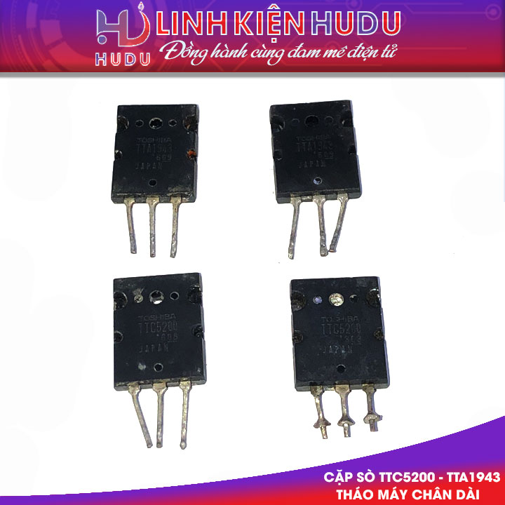 Cặp sò TTC5200 - TTA1943 tháo máy chân dài