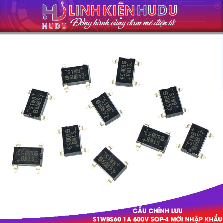 Cầu chỉnh lưu S1WBS60 1A 600V Sop-4 mới nhập khẩu
