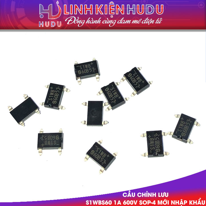 Cầu chỉnh lưu S1WBS60 1A 600V Sop-4 mới nhập khẩu