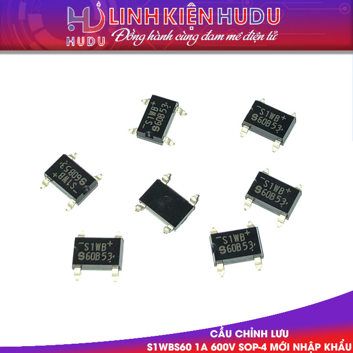 Cầu chỉnh lưu S1WBS60 1A 600V Sop-4 mới nhập khẩu