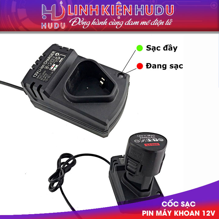Cốc sạc pin máy khoan 12V