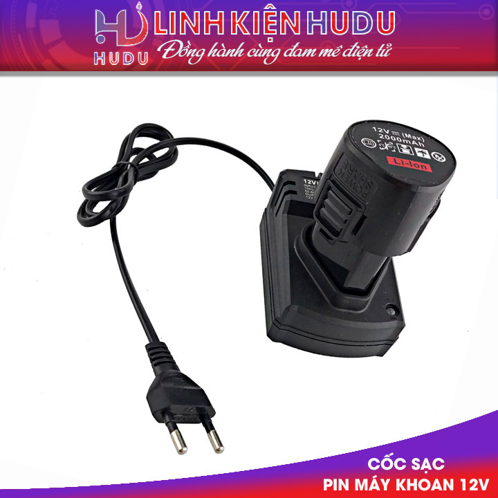Cốc sạc pin máy khoan 12V