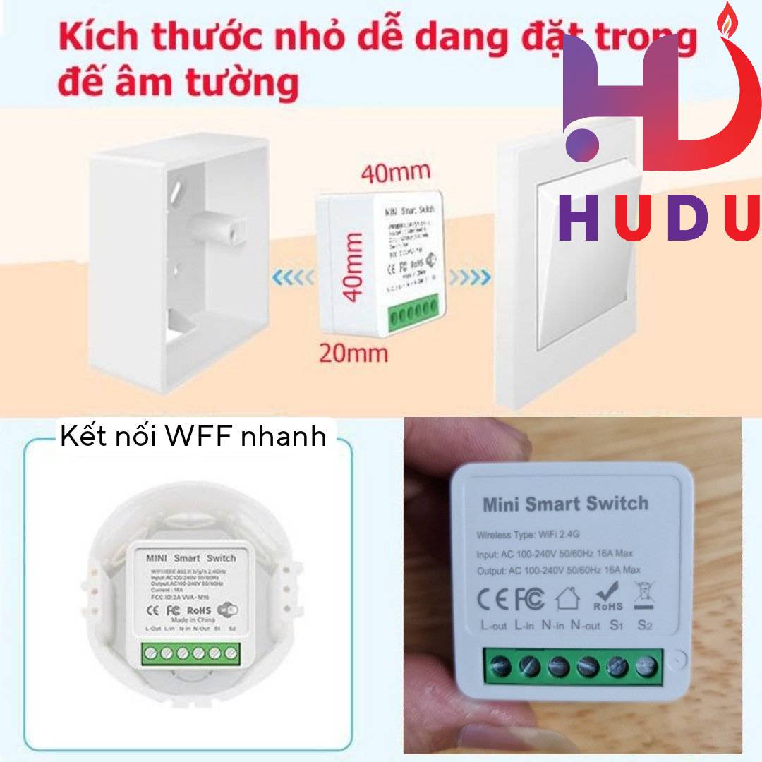 Công tắc thông minh 16A - Công tắc điều khiển qua WFF