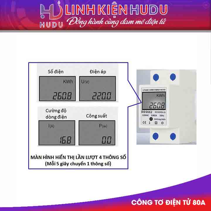 Công tơ điện tử 80A