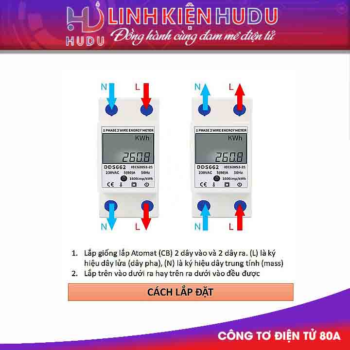 Công tơ điện tử 80A