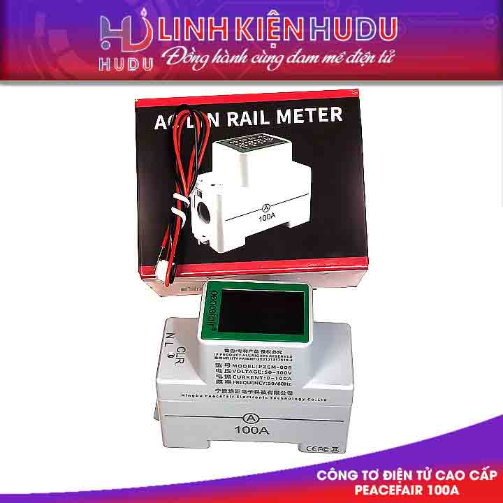 Công tơ điện tử PeaceFair 100A cao cấp