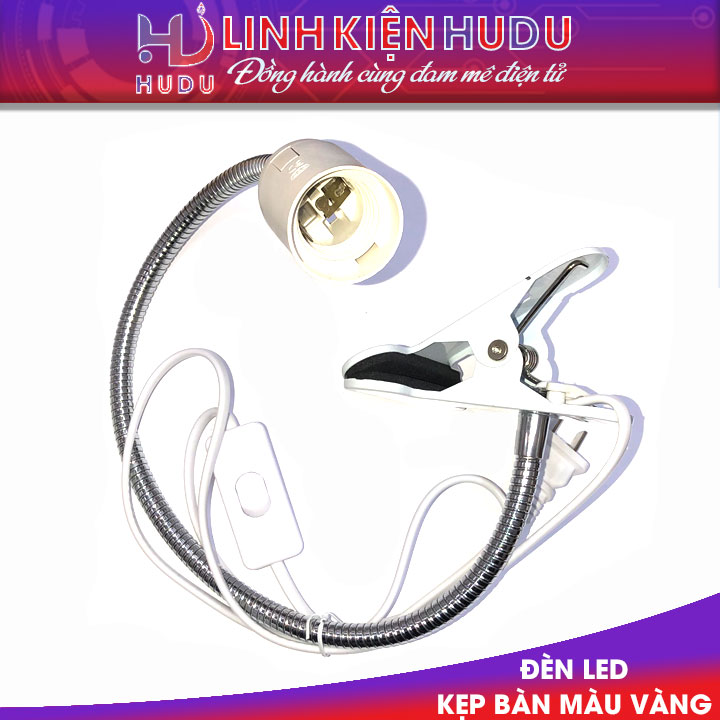Đèn Led kẹp bàn màu vàng