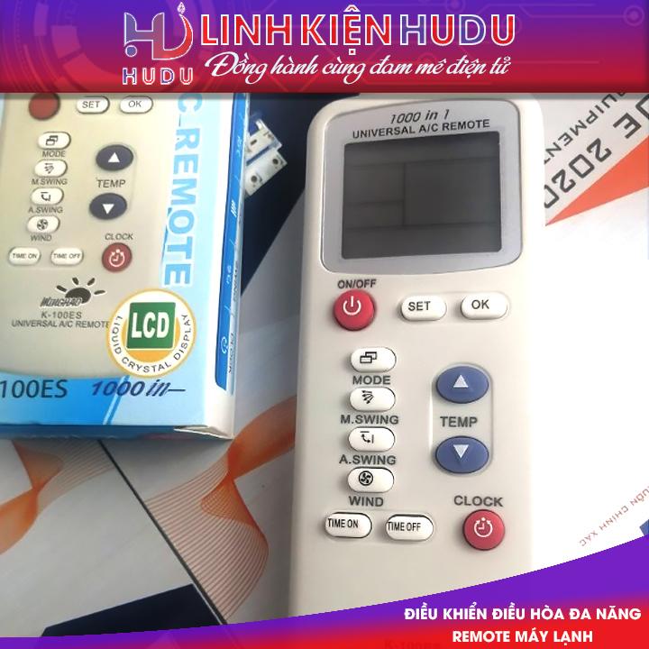 Điều khiển điều hòa đa năng loại thường K-100ES 1000 in 1