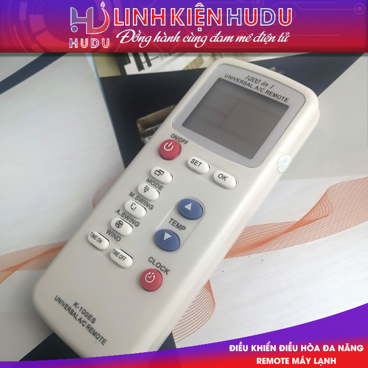 Điều khiển điều hòa đa năng loại thường K-100ES 1000 in 1
