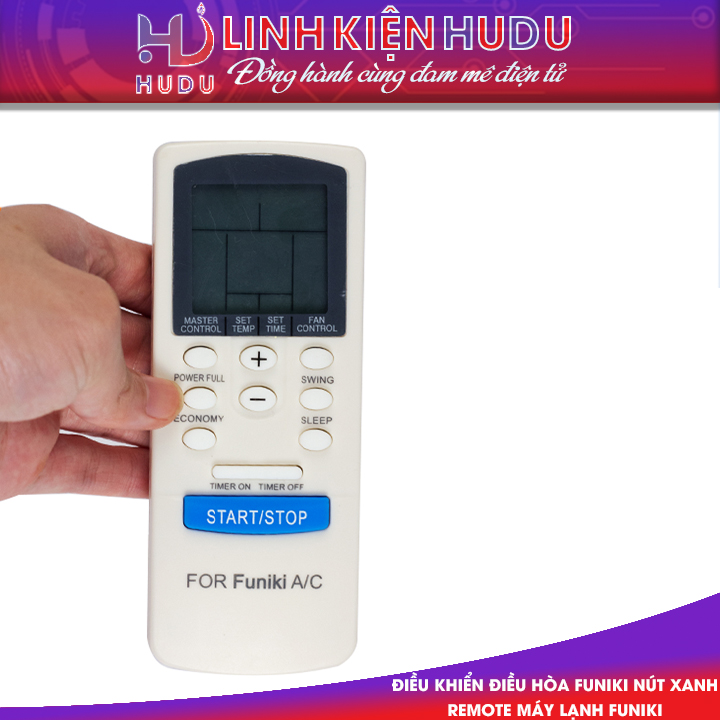 Điều khiển điều hòa Funiki nút xanh