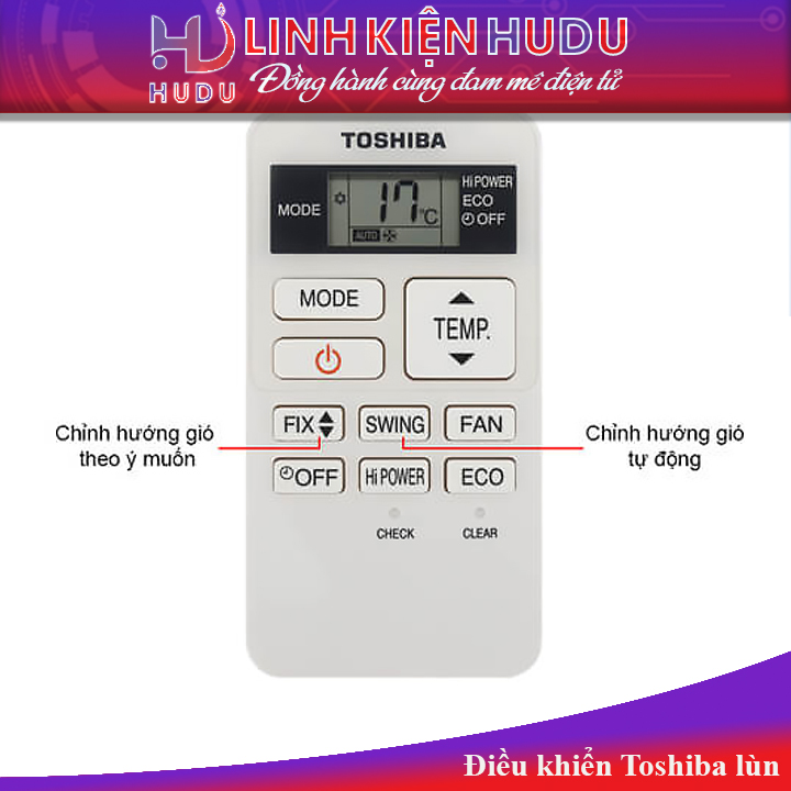 Điều khiển Toshiba lùn
