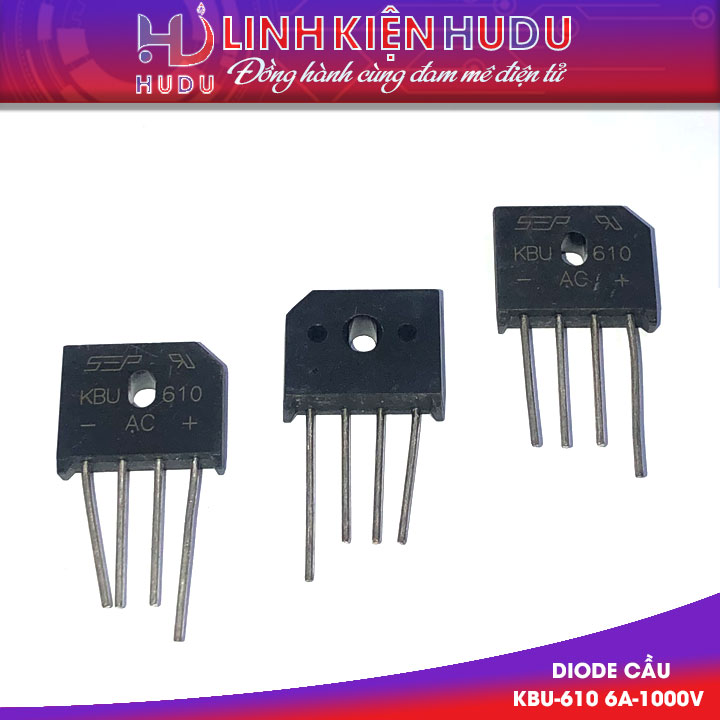 Diode cầu KBU-610 6A-1000V