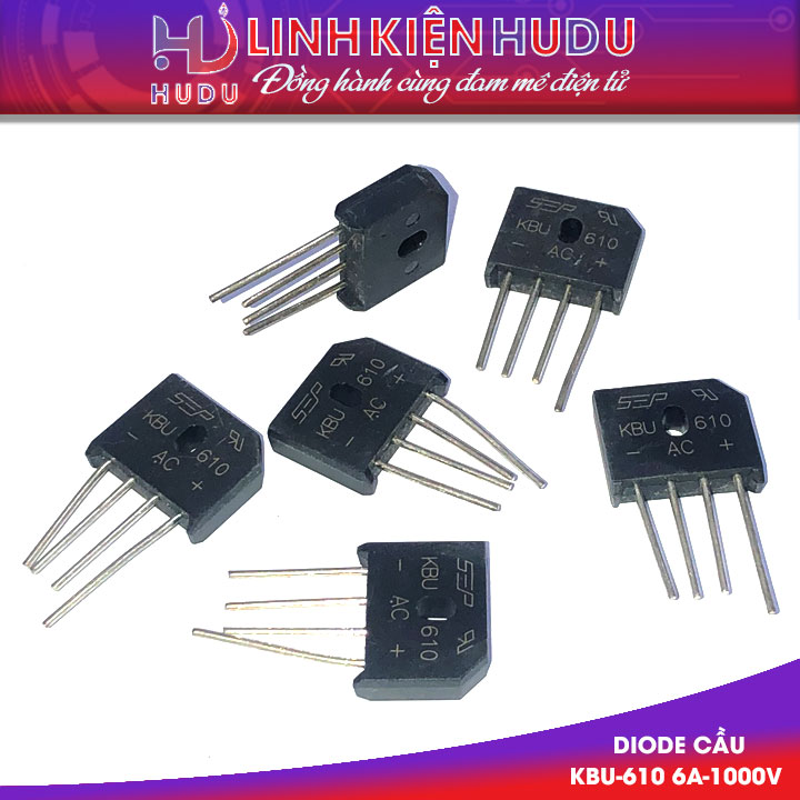 Diode cầu KBU-610 6A-1000V