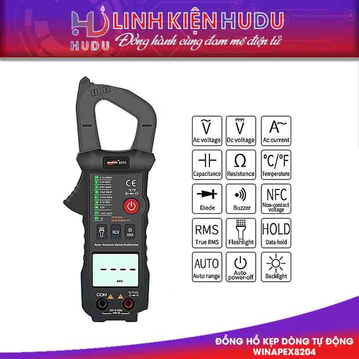 Đồng hồ kẹp dòng tự động WinaPek 8204