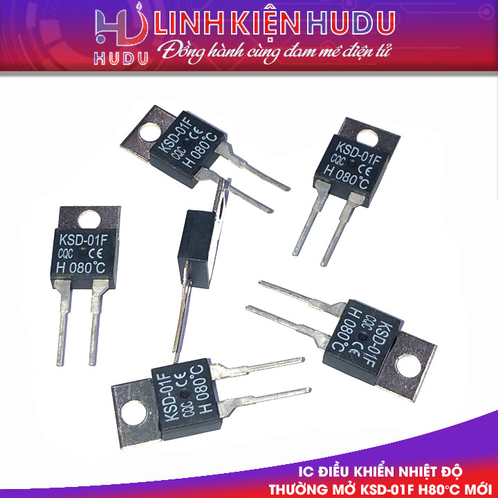 IC điều khiển nhiệt độ thường mở KSD-01F H80°C mới