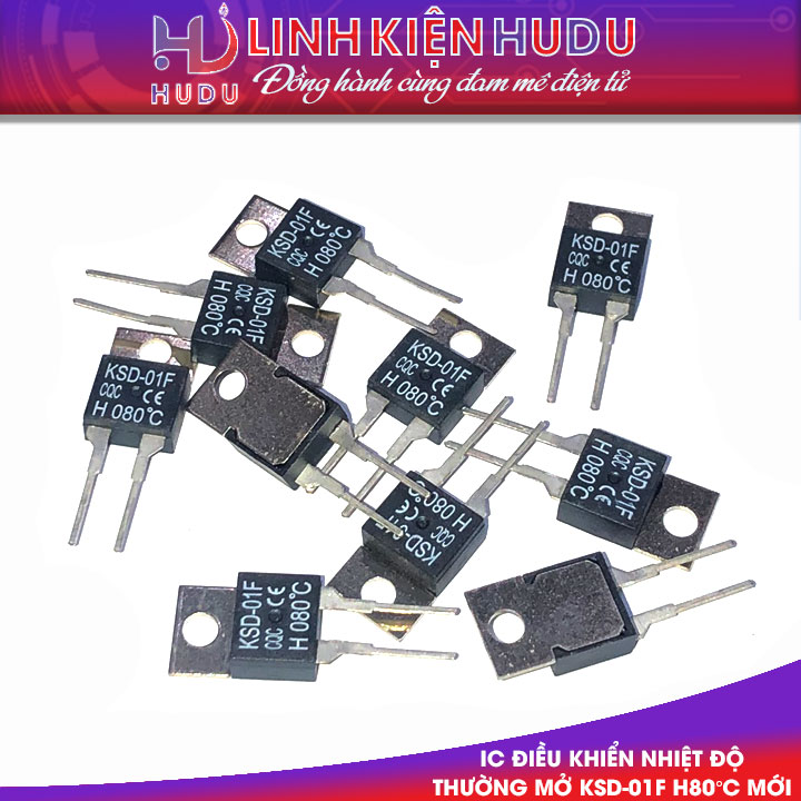 IC điều khiển nhiệt độ thường mở KSD-01F H80°C mới
