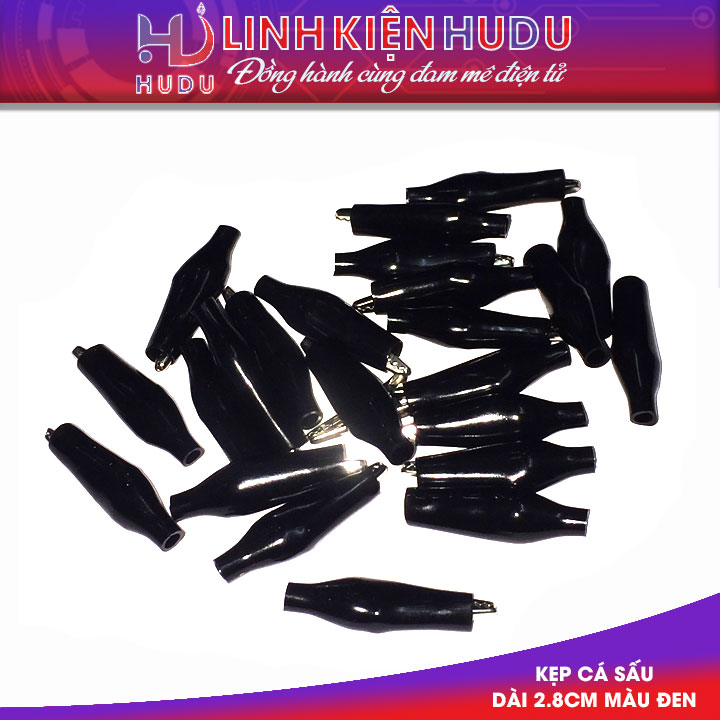 Kẹp cá sấu dài 2.8cm màu đen