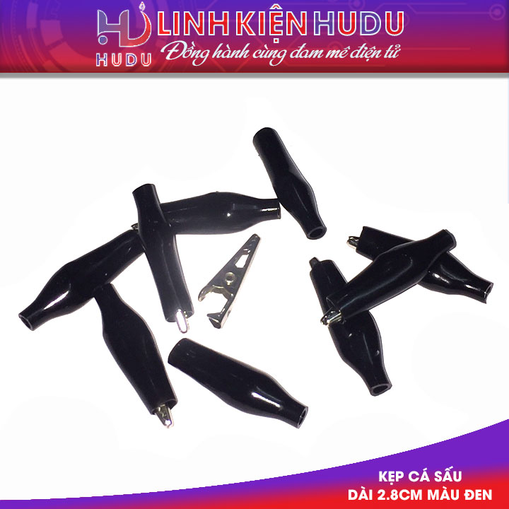 Kẹp cá sấu dài 2.8cm màu đen