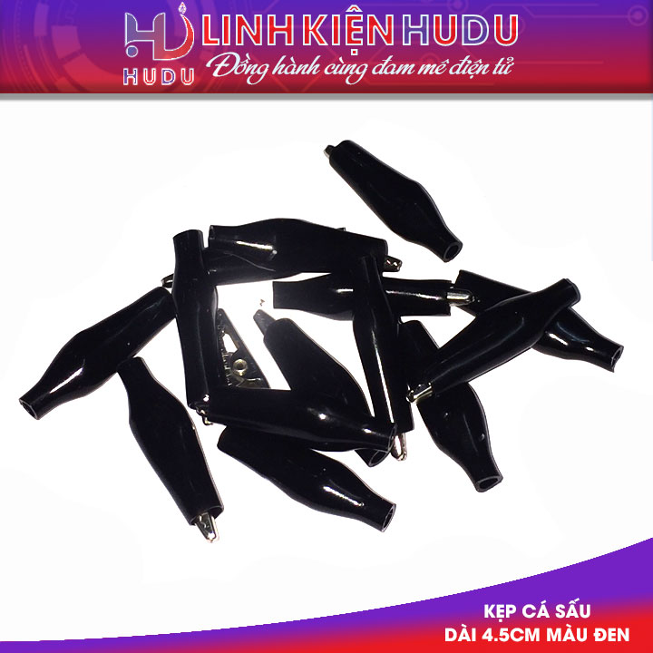 Kẹp cá sấu dài 4.5cm màu đen