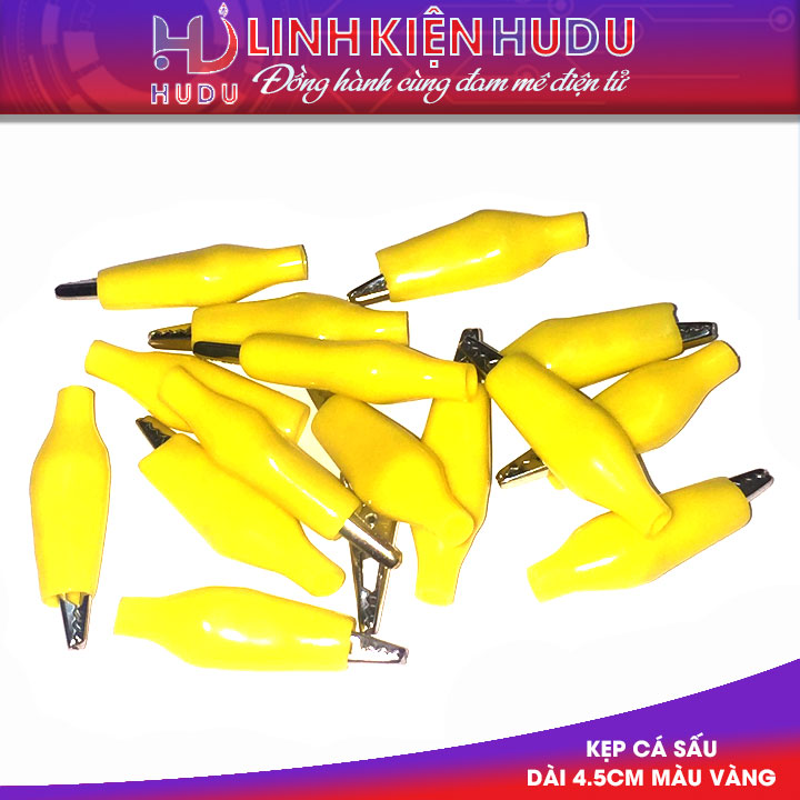 Kẹp cá sấu dài 4.5cm màu vàng