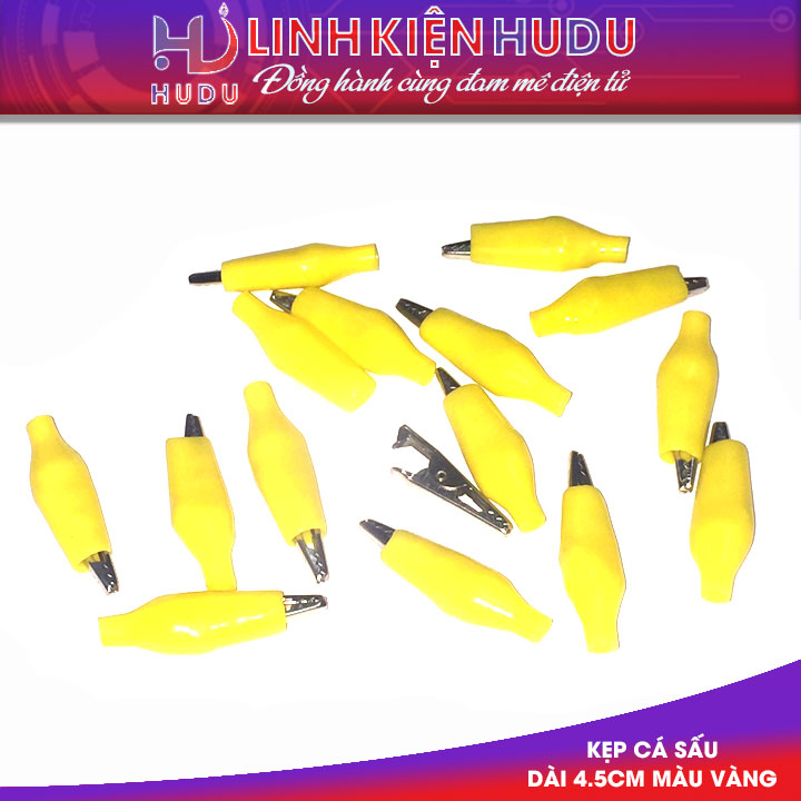 Kẹp cá sấu dài 4.5cm màu vàng