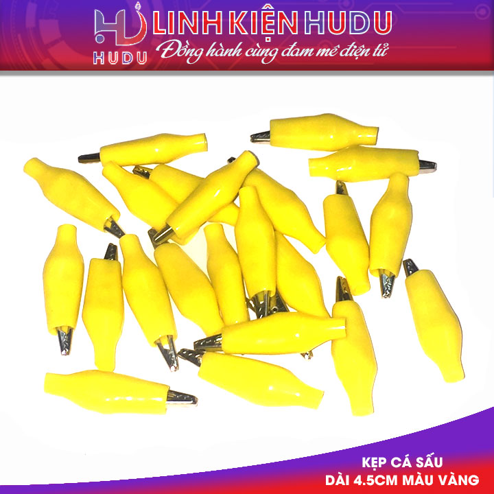 Kẹp cá sấu dài 4.5cm màu vàng