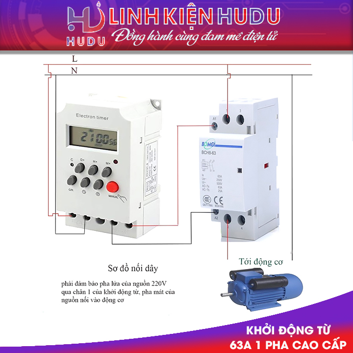 Khởi động từ 63A 1 pha cao cấp