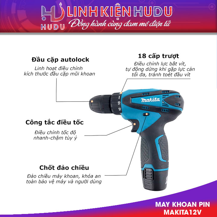 Máy khoan pin Makita 12V