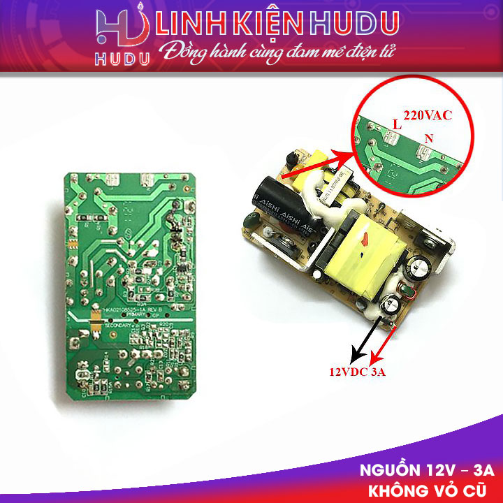 Nguồn 12V – 3A không vỏ cũ