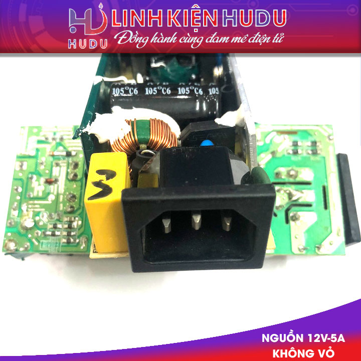 Nguồn 12V – 5A không vỏ cũ