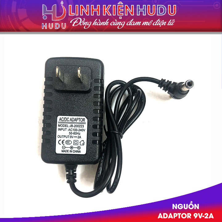 Nguồn Adaptor 9V-2A giắc 2 đầu