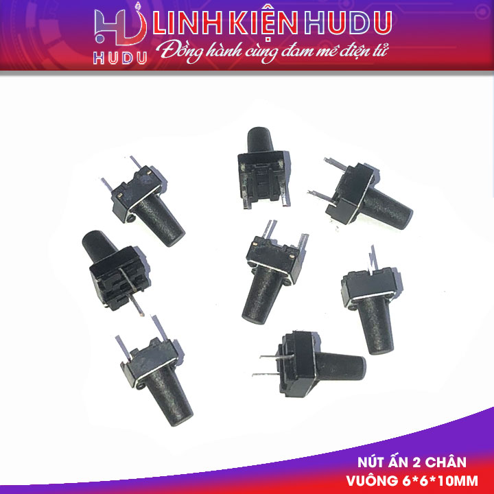 Nút ấn 2 chân vuông 6*6*10mm
