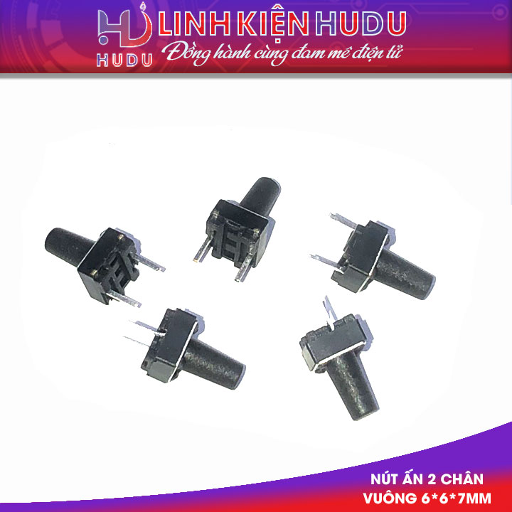 Nút ấn 2 chân vuông 6*6*7mm