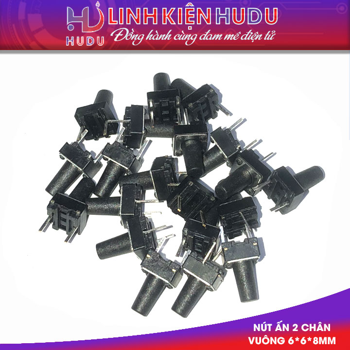 Nút ấn 2 chân vuông 6*6*8mm