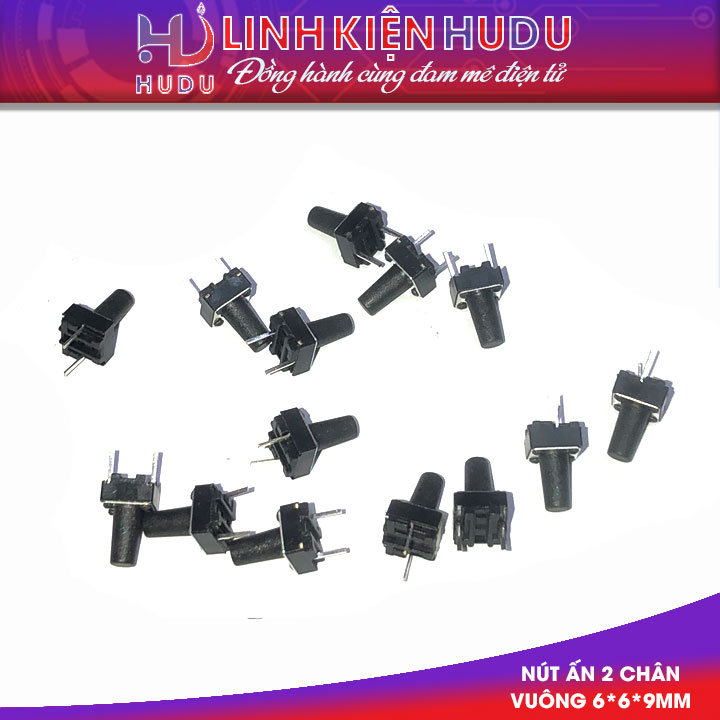 Nút ấn 2 chân vuông 6*6*9mm