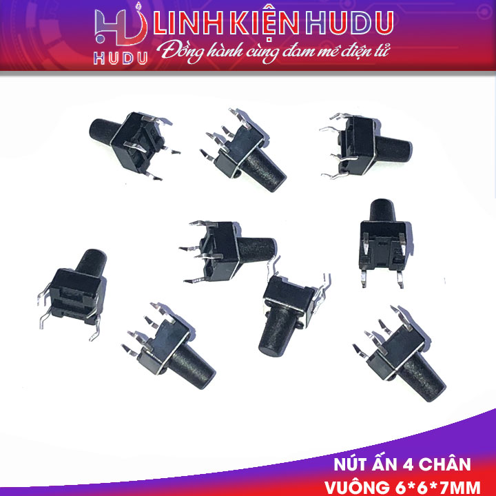 Nút ấn 4 chân vuông 6*6*7mm