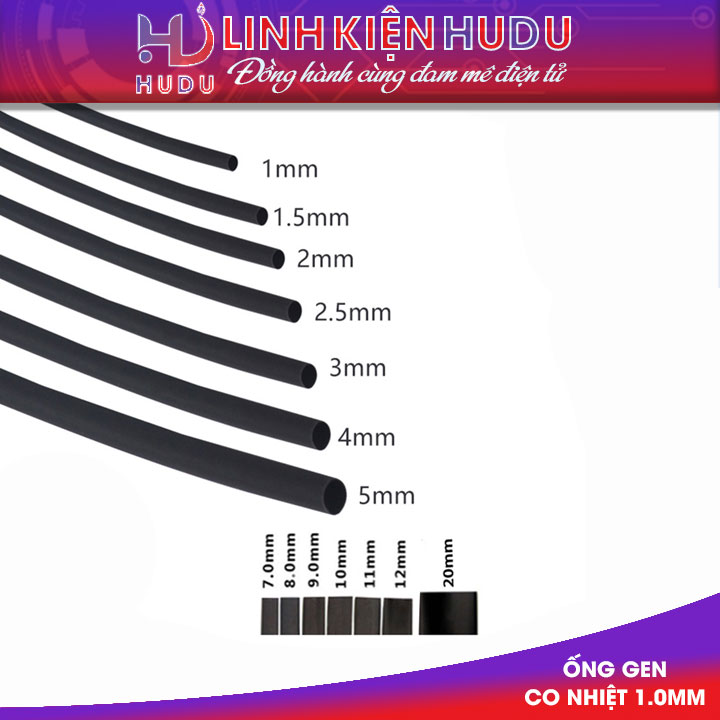 Ống co nhiệt 1.0mm 
