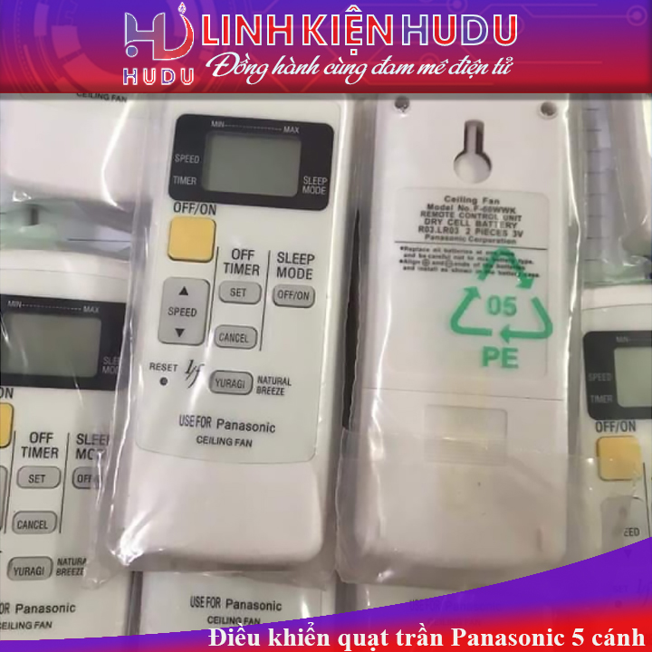 Điều khiển quạt trần Panasonic 5 cánh