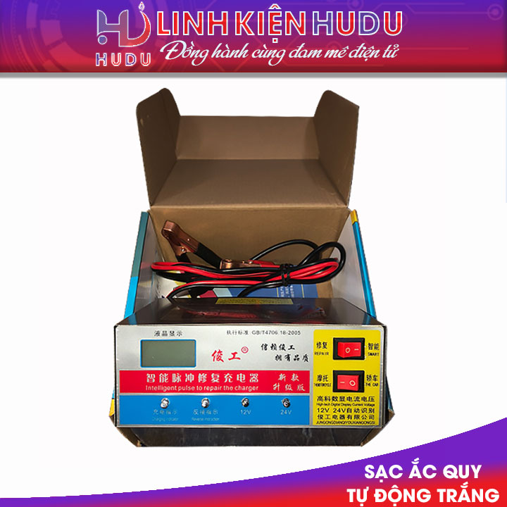 Sạc ắc quy tự động trắng