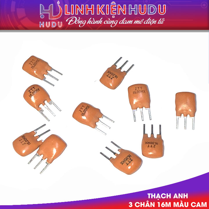 Thạch anh 3 chân 16M màu cam