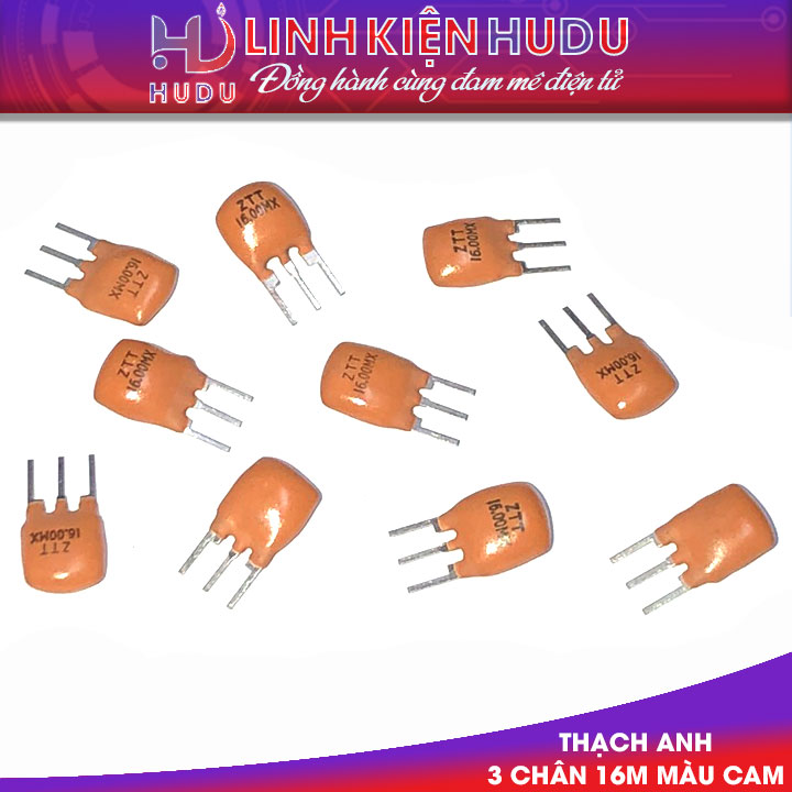 Thạch anh 3 chân 16M màu cam