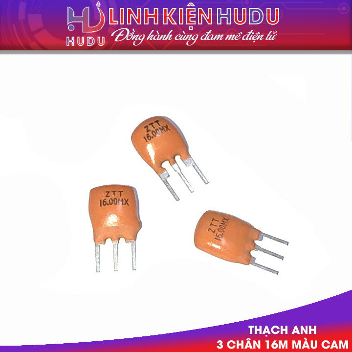 Thạch anh 3 chân 16M màu cam