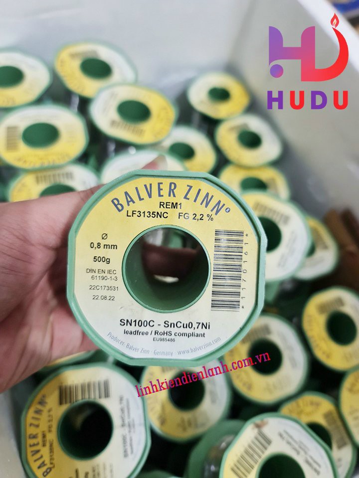 THIẾC HÀN ĐỨC KHÔNG CHÌ CAO CẤP CUỘN 500G, 0.8MM