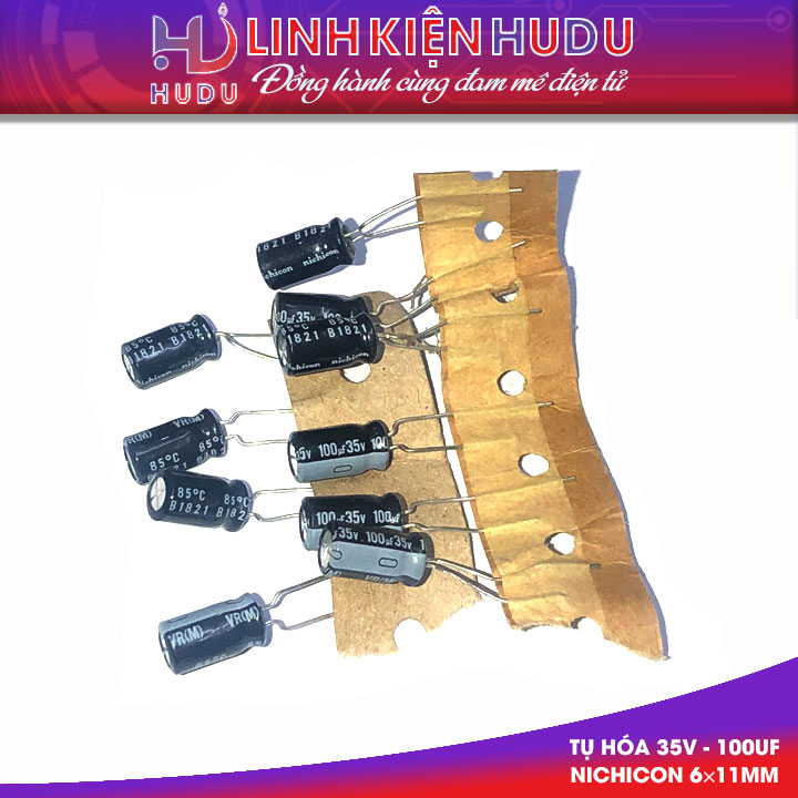 Tụ hóa 35V - 100UF Nichicon 6×11mm