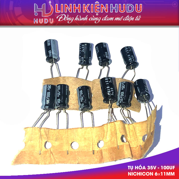 Tụ hóa 35V - 100UF Nichicon 6×11mm