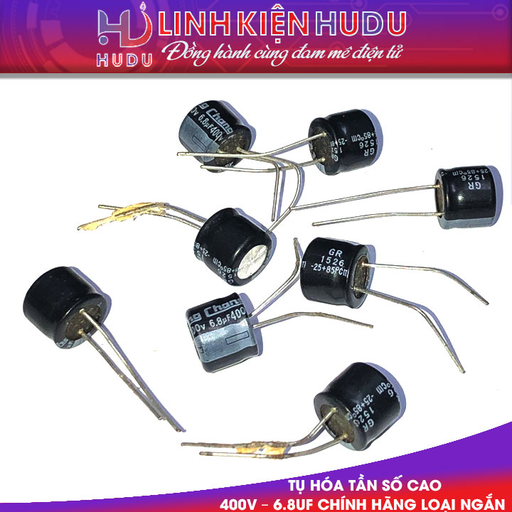 Tụ hóa 400V – 6.8UF chính hãng loại ngắn